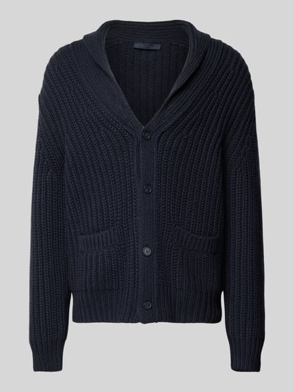 BOSS Cardigan met normale pasvorm in een nieuwe mix van wol en kasjmier - BECKHAM x BOSS Marineblauw - 2