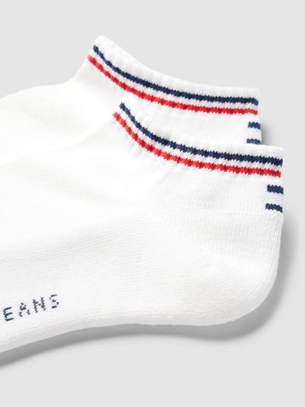 Tommy Hilfiger Sneakersocken mit Kontraststreifen im 2er-Pack Weiss 2