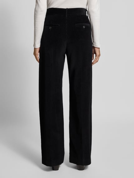 Weekend Max Mara Wide Leg Cordhose aus reiner Baumwolle Modell 'TANIA' Black 5