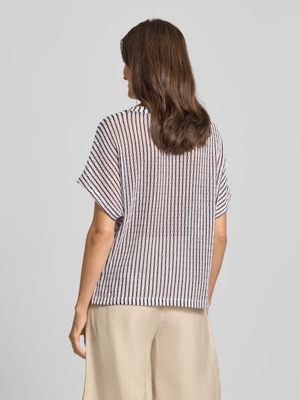 someday. T-shirt o kroju relaxed fit z imitacji dzianiny model ‘Umila’ Czarny 5
