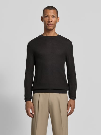 JOOP! COLLECTION Strickpullover aus Woll-Mix Modell 'Bennino' Black 4