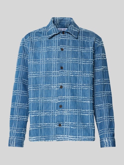 Samsøe Samsøe Regular Fit Hemdjacke mit Umlegekragen und Knopfleiste Jeansblau 2