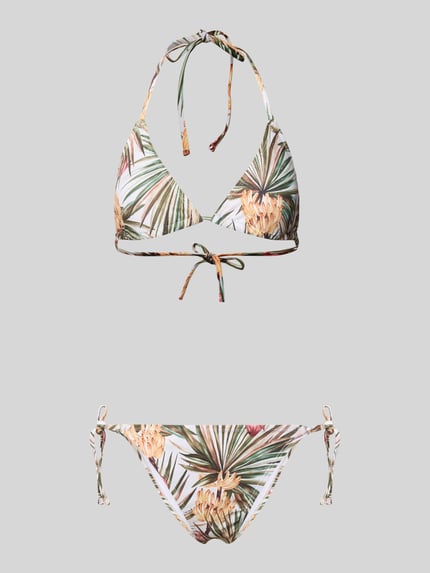Produktfoto, Bikini-Set im Allover-Look Modell 'LIZ' von Shiwi, tropischer Print, Schnürung, figurbetonter Material-Mix mit Stretch-Anteil