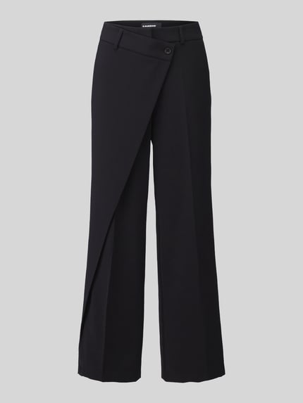 CAMBIO Wide Leg Weite Hose mit Bügelfalten Modell 'ANAIS' Black 2