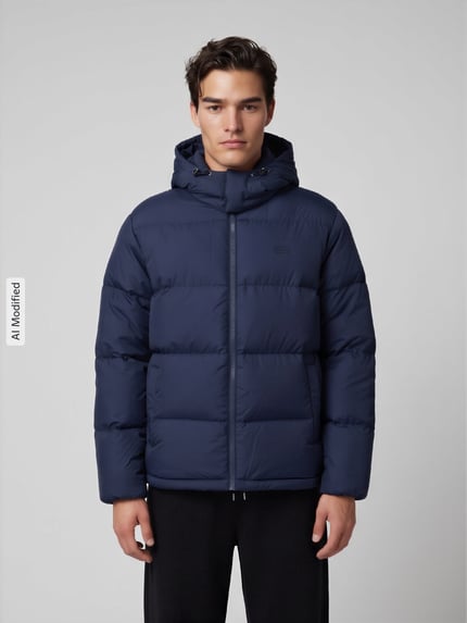 Levi's® Regular Fit Daunenjacke mit Label-Patch Marine 4
