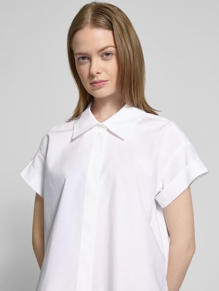 Luisa Cerano Regular Fit Hemdbluse mit Kappärmeln Weiss 3