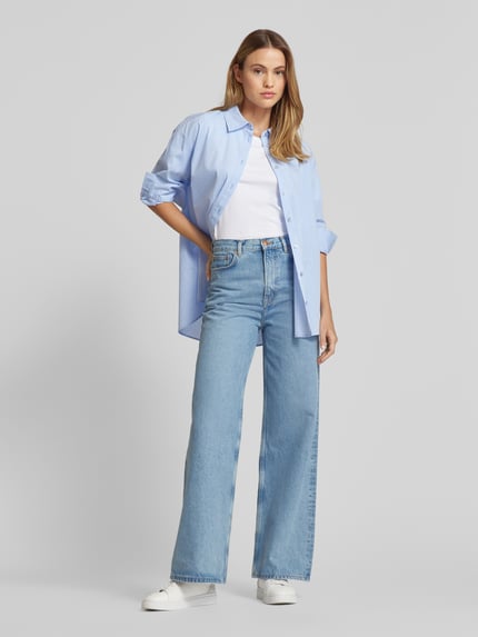 Samsøe Samsøe Wide Leg Jeans im 5-Pocket-Design Modell 'REBECCA' Hellblau 1