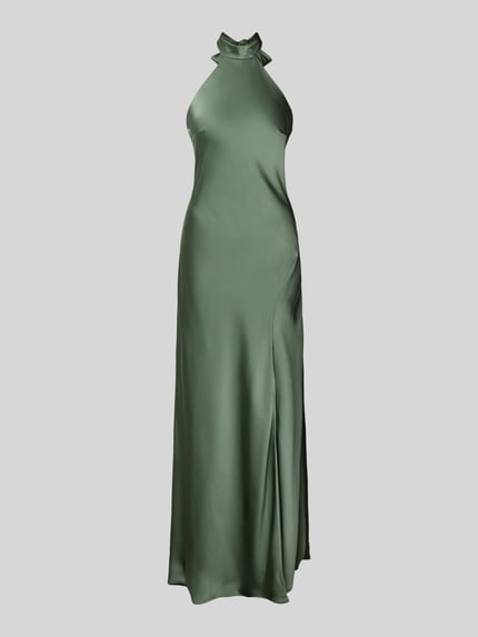 Mascara Abendkleid mit Neckholder zum Binden Gruen 2