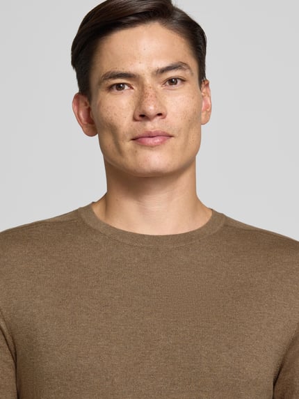 Selected Regular Fit Strickpullover aus reiner Baumwolle Modell 'BERG' Sand 3