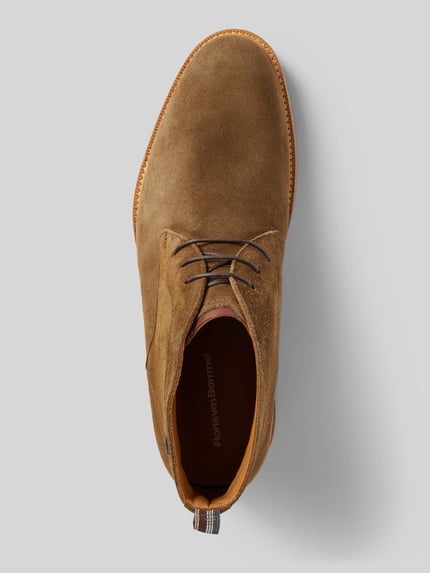 Floris van Bommel Lederboots mit Label-Badge Modell 'De Karper' Oliv 3