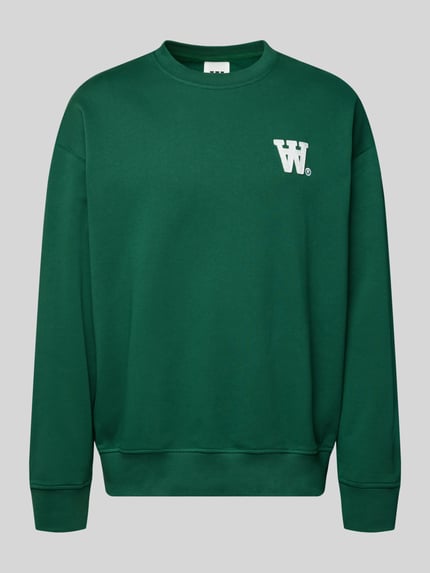 Wood Wood Sweatshirt mit Logo-Badge Modell 'Noel' Gruen 2