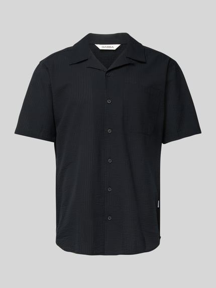 GABBA Regular Fit Freizeithemd mit Label-Detail Modell 'Timo Seer' Black 2