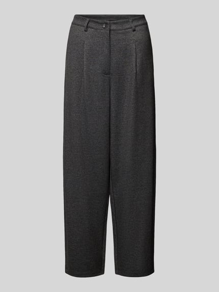 Soyaconcept Bundfaltenhose mit seitlicher Eingrifftasche Dunkelgrau 1