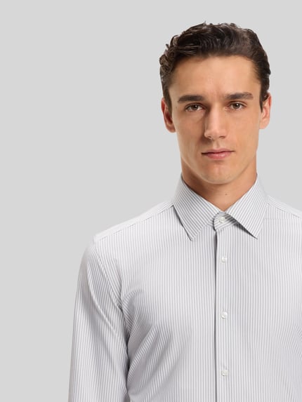 BOSS Slim fit zakelijk overhemd met kentkraag, model 'HANK' Hazelnoot - 3