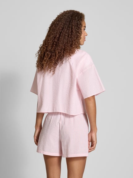 REVIEW Boxy fit overhemdblouse van puur katoen Roze - 5