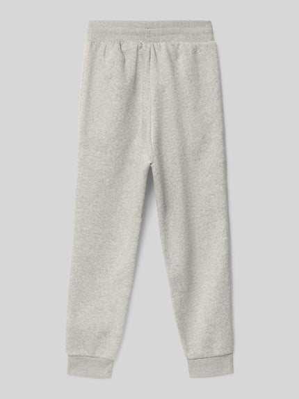 Productfoto, Regular Fit Sweatpants aus Baumwoll-Mix van adidas Originals in gemêleerd grijs met elastische taille, ribboord en logo, sweatmateriaal