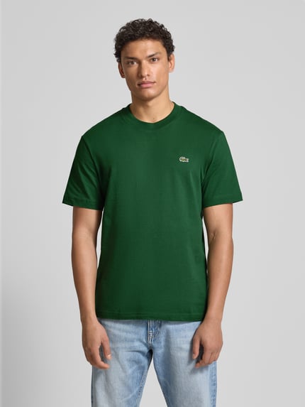 Lacoste T-shirt met logodetail, model 'BASIC ON' Groen - 4