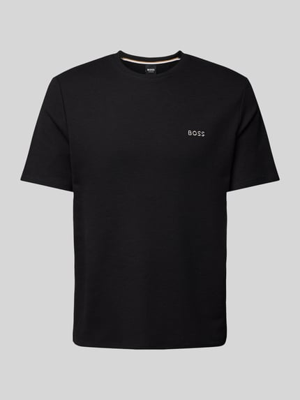 BOSS T-shirt met labelstitching Zwart - 2