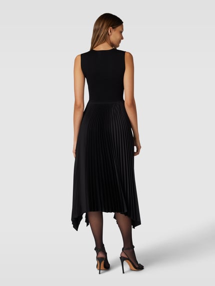 Joseph Midikleid in unifarbenem Design mit Plisseefalten Black 5