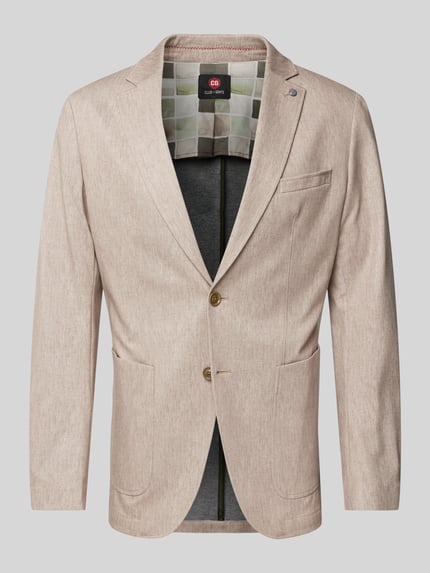 CG – CLUB of GENTS Colbert met opgestikte zakken, model 'Carter' Beige - 2