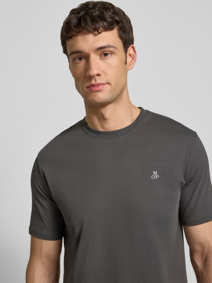 Marc O'Polo Regular Fit T-Shirt aus reiner Baumwolle Anthrazit 3