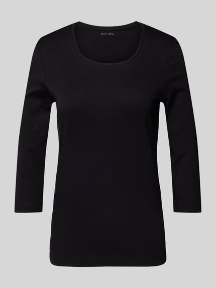 Christian Berg Woman T-shirt met 3/4-mouwen in effen design Zwart - 2