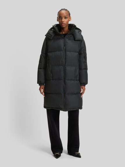 HUGO Blue Relaxed Fit Steppmantel mit abnehmbarer Kapuze Black 4