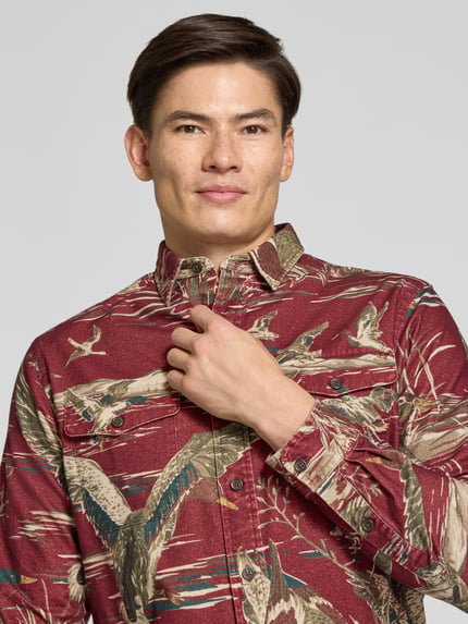 Polo Ralph Lauren Freizeithemd mit Sateen-Finish Bordeaux 3