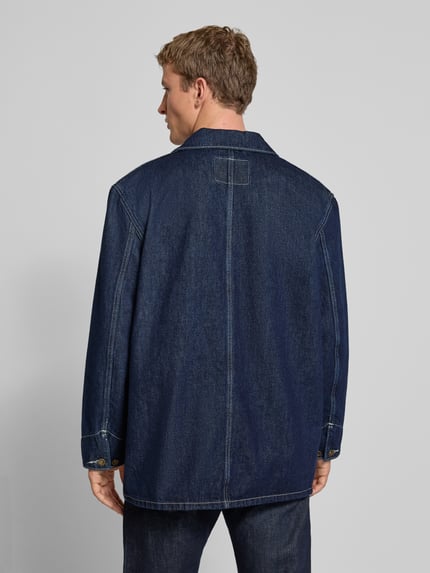 Levi's® Relaxed fit jeansjack met logopatch model 'Berkley' Donkerblauw - 5