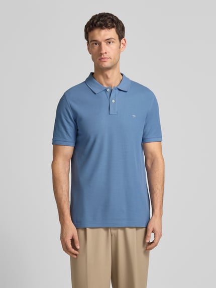 Fynch-Hatton Poloshirt van Supima®-katoen Jeansblauw - 4
