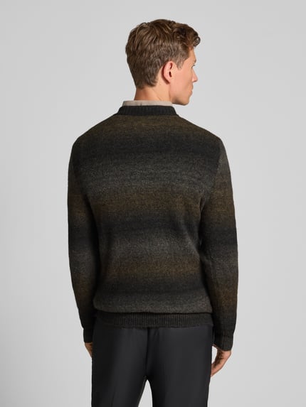 Christian Berg Men Sweter z dzianiny z okrągłym dekoltem Antracytowy 5