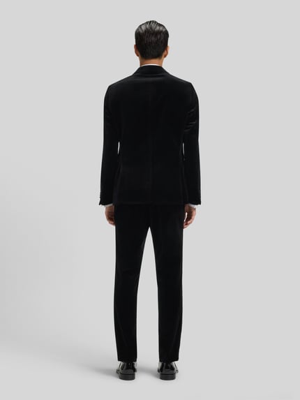 BOSS Slim fit smoking van puur katoen, model 'HUTSON' Zwart - 5