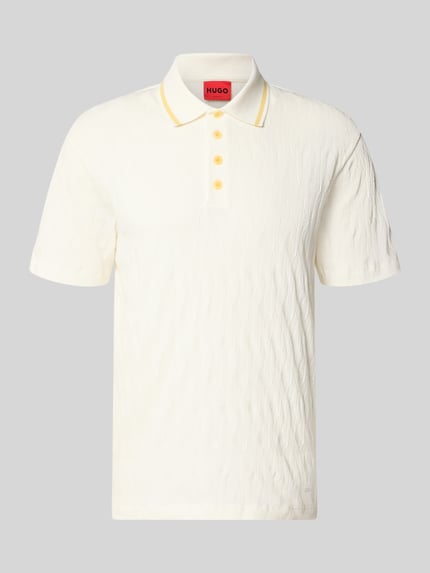 HUGO koszulka polo o kroju regular fit z czystej bawełny model 'DUNIK' Złamany biały 2
