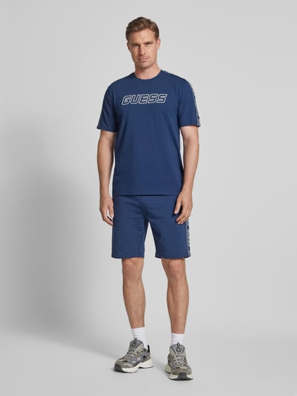 GUESS Activewear T-Shirt mit Label-Detail Dunkelblau 1