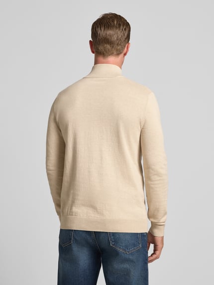 Selected Regular Fit Troyer aus reiner Baumwolle Modell 'BERG' Ecru 5