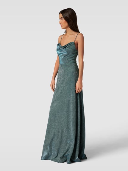 LUXUAR FASHION Midi-jurk met siergarnering Groen - 4
