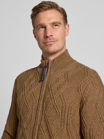 LERROS Strickjacke mit Reißverschluss Hellbraun 3