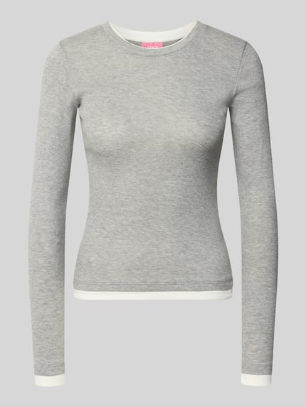 Longsleeve mit Rundhalsausschnitt Modell 'HENNA' Shop The Look MANNEQUINE