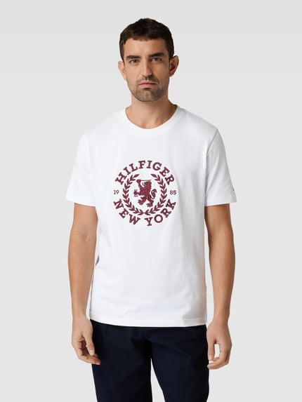 Tommy Hilfiger T-Shirt mit Motiv-Stitching Weiss 4