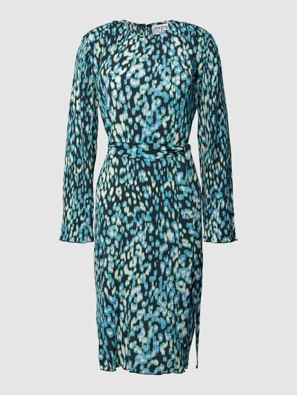 Jake*s Studio Woman Knielanges Kleid mit Rundhalsausschnitt Hellblau 2