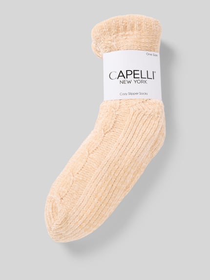 CAPELLI NEW YORK Socken mit geripptem Abschluss Offwhite 3