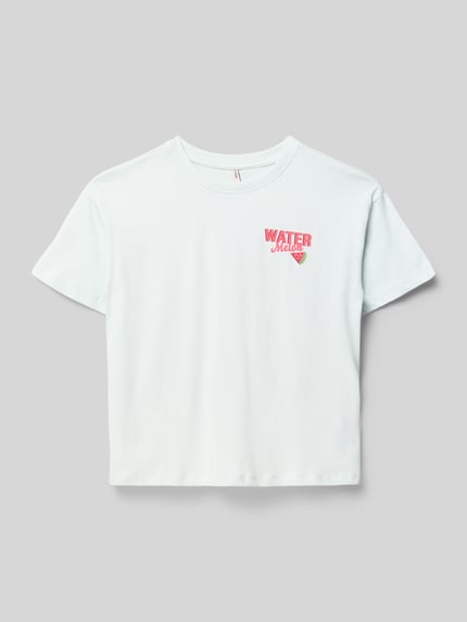 ONLY regular fit T-shirt van puur katoen model 'CANA' Bleu - 1