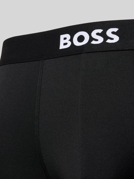 Produktfoto, Trunks im 3er-Pack Model 'MICRO ONE' van BOSS, look: effen, applicatie met labelstitching, labelopschrift, elastische boord, set van 3.