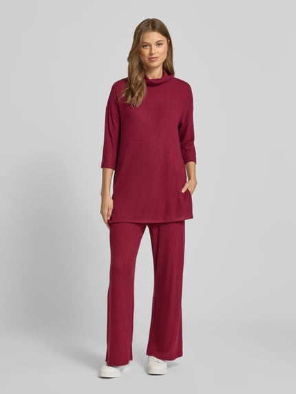 Soyaconcept Shirt met lange mouwen en col, model 'Biara' Bordeaux - 1