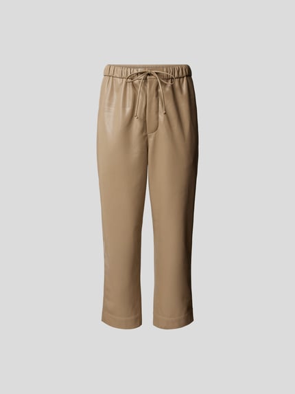 Spodnie z imitacji skóry o kroju relaxed fit z elastycznym pasem Shop The Look MANNEQUINE