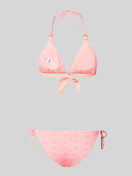 Productfoto, bikini met structuurpatroon model 'Massa' van Banana Moon, dames, elastische materiaalmix, kleur roze, context: Charm