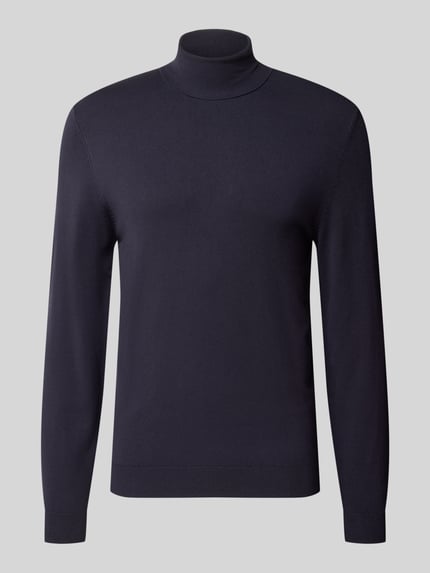 MCNEAL Slim Fit Rollkragenpullover aus Viskose-Mix Marine 2