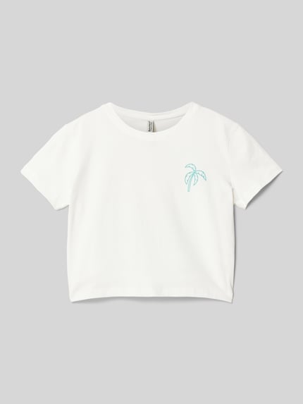 Blue Effect Kort T-shirt met motiefprint Wit - 1