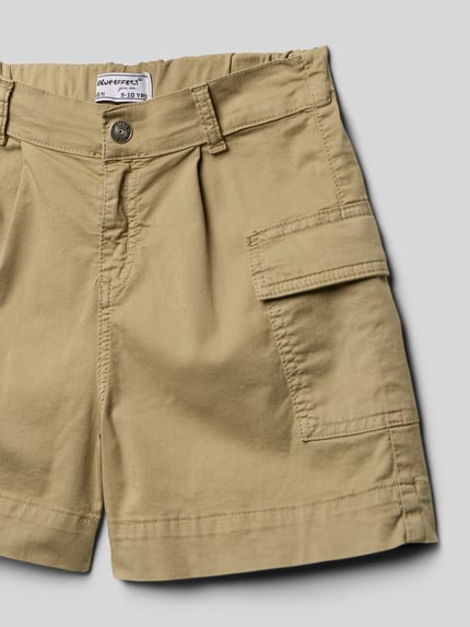 Blue Effect Regular fit korte cargobroek met riemlussen Kaki - 2