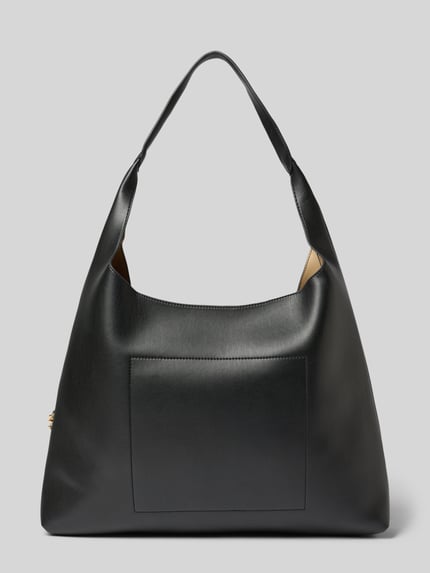 Seidenfelt Handtasche mit Label-Detail Modell 'LAINIO' Black 4